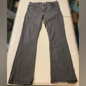 Levi's Slimming Boot Grey Denim Jeans Women's 32 Waist Black Label Casual EUC